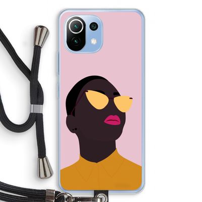 Yellow glasses: Xiaomi Mi 11 Lite Transparant Hoesje met koord