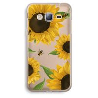 Sunflower and bees: Samsung Galaxy J3 (2016) Transparant Hoesje