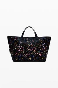 Geperforeerde shopper tas - BLACK - U