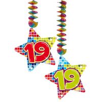 Hangdecoratie sterren 19 jaar - thumbnail