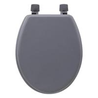5Five Toiletbril Colors - grijs - MDF/HDF hout - universeel - standaard wc bril