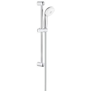 GROHE New Tempesta 100 Glijstangset - 60cm - ronde handdouche - 4 straalsoorten - gladde doucheslang - chroom/wit 27645001