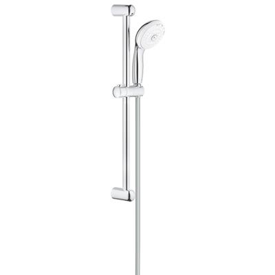 GROHE New Tempesta 100 Glijstangset - 60cm - ronde handdouche - 4 straalsoorten - gladde doucheslang - chroom/wit 27645001