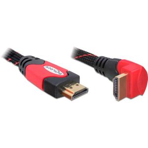 DeLOCK 2m HDMI HDMI kabel HDMI Type A (Standaard) Zwart, Rood