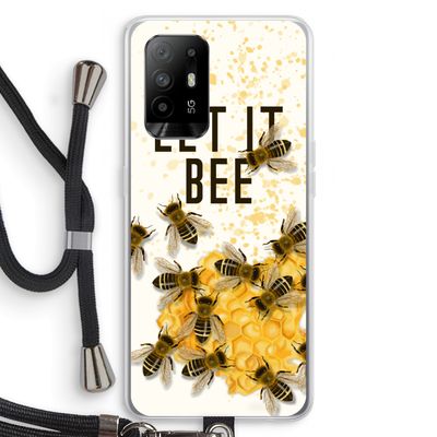 Let it bee: Oppo A94 5G Transparant Hoesje met koord