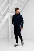 Lacoste Hooded Trainingspak Heren Donkerblauw - Maat XS - Kleur: Donkerblauw | Soccerfanshop