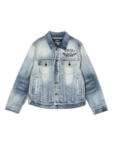 AMIRI KIDS veste en jean à logo brodé - Bleu