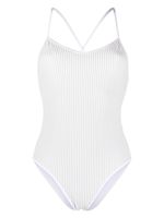 Thom Browne maillot de bain à rayures - Gris - thumbnail