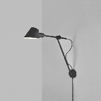 Wandlamp keuken zwart verstelbaar &apos;Stay long&apos; E27 fitting stekker DFTP