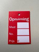 Hangetiket 40x60 mm OPRUIMING 250 stuks