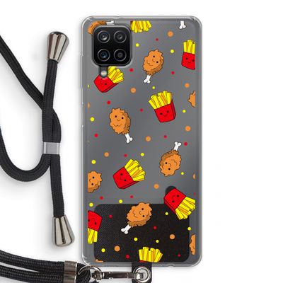 Chicken 'n Fries: Samsung Galaxy A12 Transparant Hoesje met koord