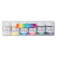 Bruynzeel Ecola plakkaatverf set primaire kleuren, 6x16ml