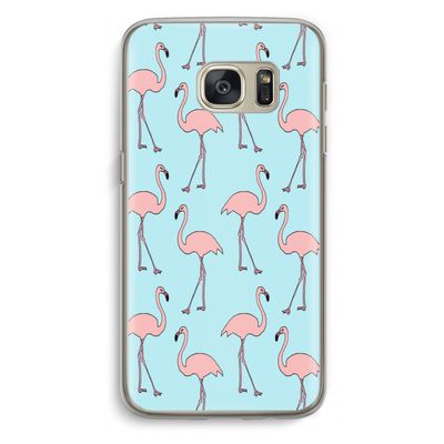 Anything Flamingoes: Samsung Galaxy S7 Transparant Hoesje