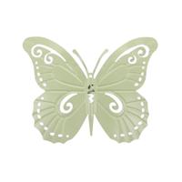 HBX Natural Living Muur deco vlinder madame 36xh28cm olijf