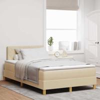 Boxspringbed met matras met matras Crème 120 x 200 cm Stof