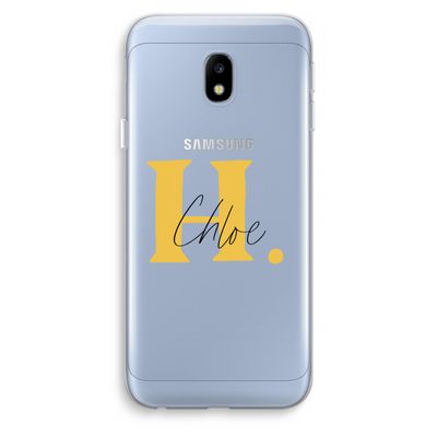 Amber Script: Samsung Galaxy J3 (2017) Transparant Hoesje