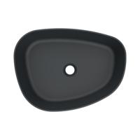 Waskom Arcqua Rocker Cast Marble 50x37 cm Organisch Links Mat Antraciet Arcqua