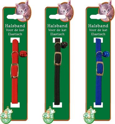 Kattenhalsband elastisch rood - Gebr de boon