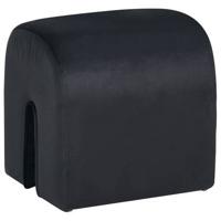 Beliani - MODOC - Poef - Zwart - 35 cm - Fluweel