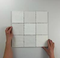 Moos White glans handvorm 13x13