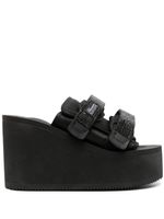 Blumarine x Suicoke mules Moto à plateforme 105 mm - Noir