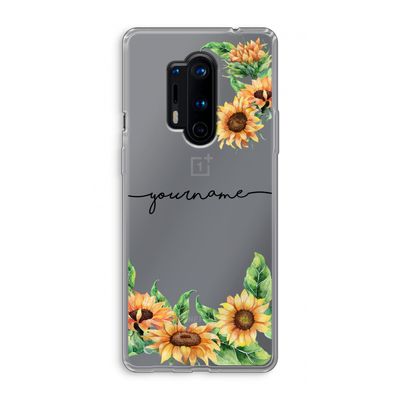 Zonnebloemen: OnePlus 8 Pro Transparant Hoesje