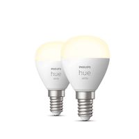 Philips Hue White Kogellamp - E14 slimme lamp - (2-pack) - thumbnail