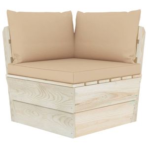 Bankkussens pallet 3 st stof beige