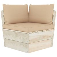 Bankkussens pallet 3 st stof beige