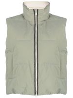 Brunello Cucinelli gilet matelassé à fermeture zippée - Vert - thumbnail