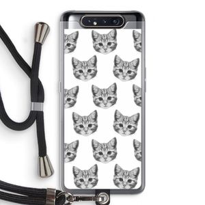 Kitten: Samsung Galaxy A80 Transparant Hoesje met koord