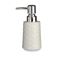 Zeepdispenser Keramisch Zilverkleurig Wit 150 ml (6 Stuks)