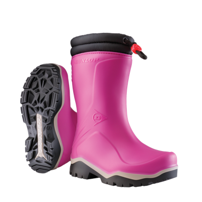 Dunlop k374061 blizzard kinderlaars gevoerd pvc roze/grijs/zwart - maat 30 - 00.032.005.30