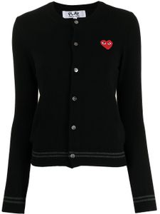 Comme Des Garçons Play cardigan à logo brodé - Noir