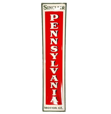 Sinclair Pennsylvania Motor Oil Emaille Bord - 90 x 20cm