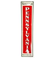 Sinclair Pennsylvania Motor Oil Emaille Bord - 90 x 20cm Sinclair Pennsylvania Motor Oil Emaille Bord - 90 x 20cm
