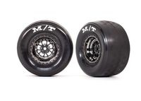 Tires & wheels, assembled, glued (Weld gloss black chrome wheels, tires, foam inserts) (rear) (2) (TRX-9475X)