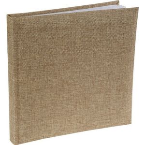 Receptie album gastenboek jute 24 x 24 cm