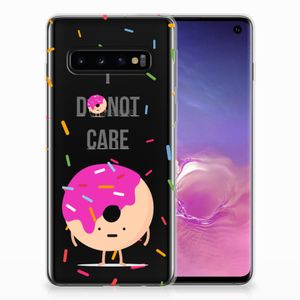 Samsung Galaxy S10 Siliconen Case Donut Roze