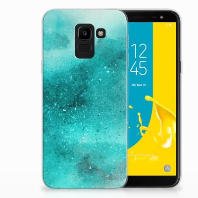 Smartphone hoesje Samsung Galaxy J6 2018 Painting Blue Smartphone hoesje Samsung Galaxy J6 2018 Painting Blue