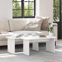 Salontafel 2 pcs Wit 100 x 69 x 35.5 cm Massief grenenhout