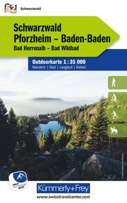 Wandelkaart 52 Outdoorkarte Schwarzwald, Pforzheim, Baden-Baden | Kümmerly & Frey