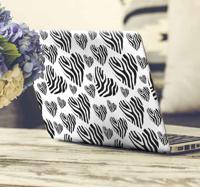Stickers voor laptop Zebra dierenprint hart - thumbnail