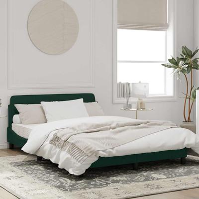 Bedframe "Dover" 140x190 cm fluweel donkergroen