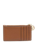 Tory Burch porte-cartes à breloque logo - Marron - thumbnail