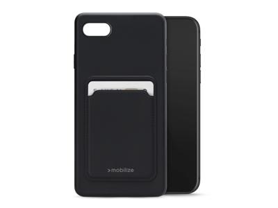 Mobilize Mobilize Rubber Gelly Card Case Apple iPhone 6/6S/7/8/SE (2020/2022) Matt Black