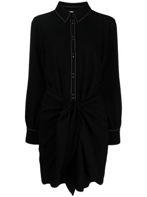 Cinq A Sept robe-chemise Gabby à taille nouée - Noir