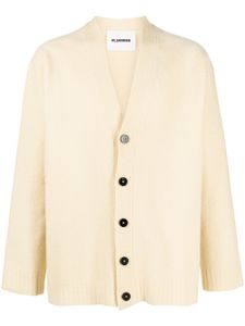 Jil Sander V-neck wool cardigan - Jaune