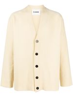 Jil Sander cardigan en laine à col v - Jaune - thumbnail