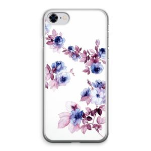 Waterverf bloemen: iPhone 8 Transparant Hoesje